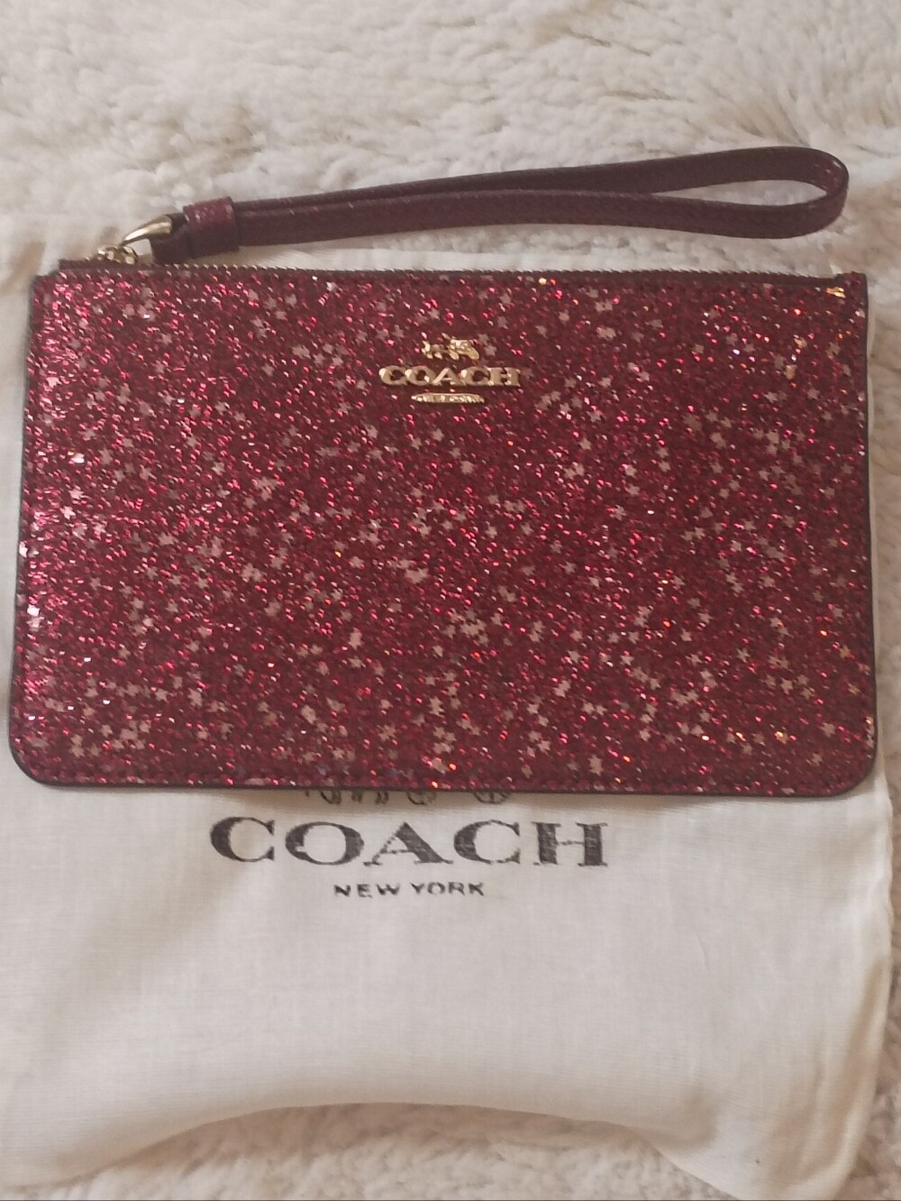 Coach Glitter Star Wristlet NWOT